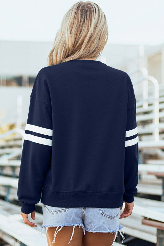 Taylor Striped Oversized Sweatshirt