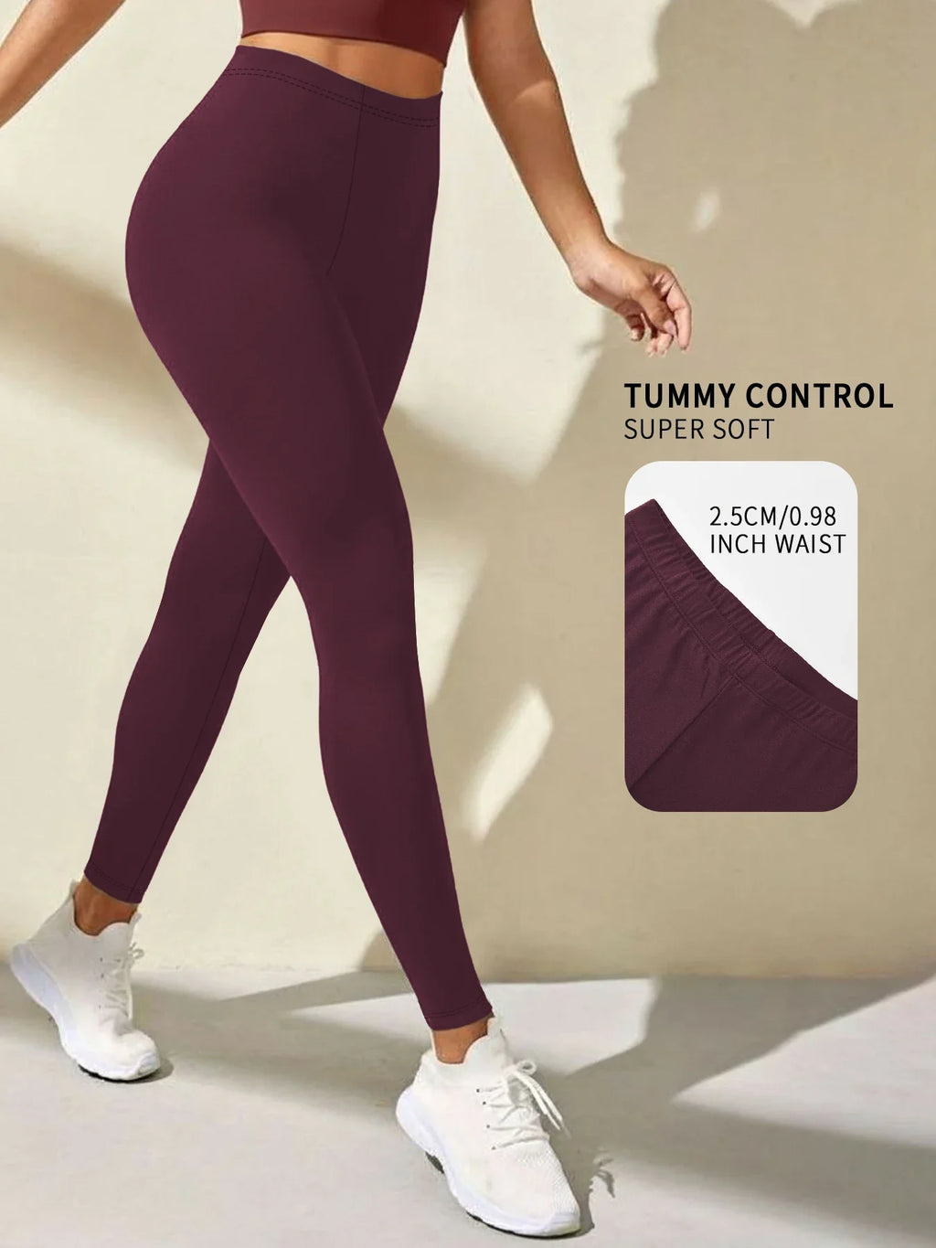 Super Soft Leggings for Women - High Elasticity Tights for Yoga Running Workout Casual Wear