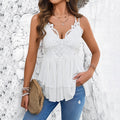 European and American women's spring and summer elegant camisole lace top