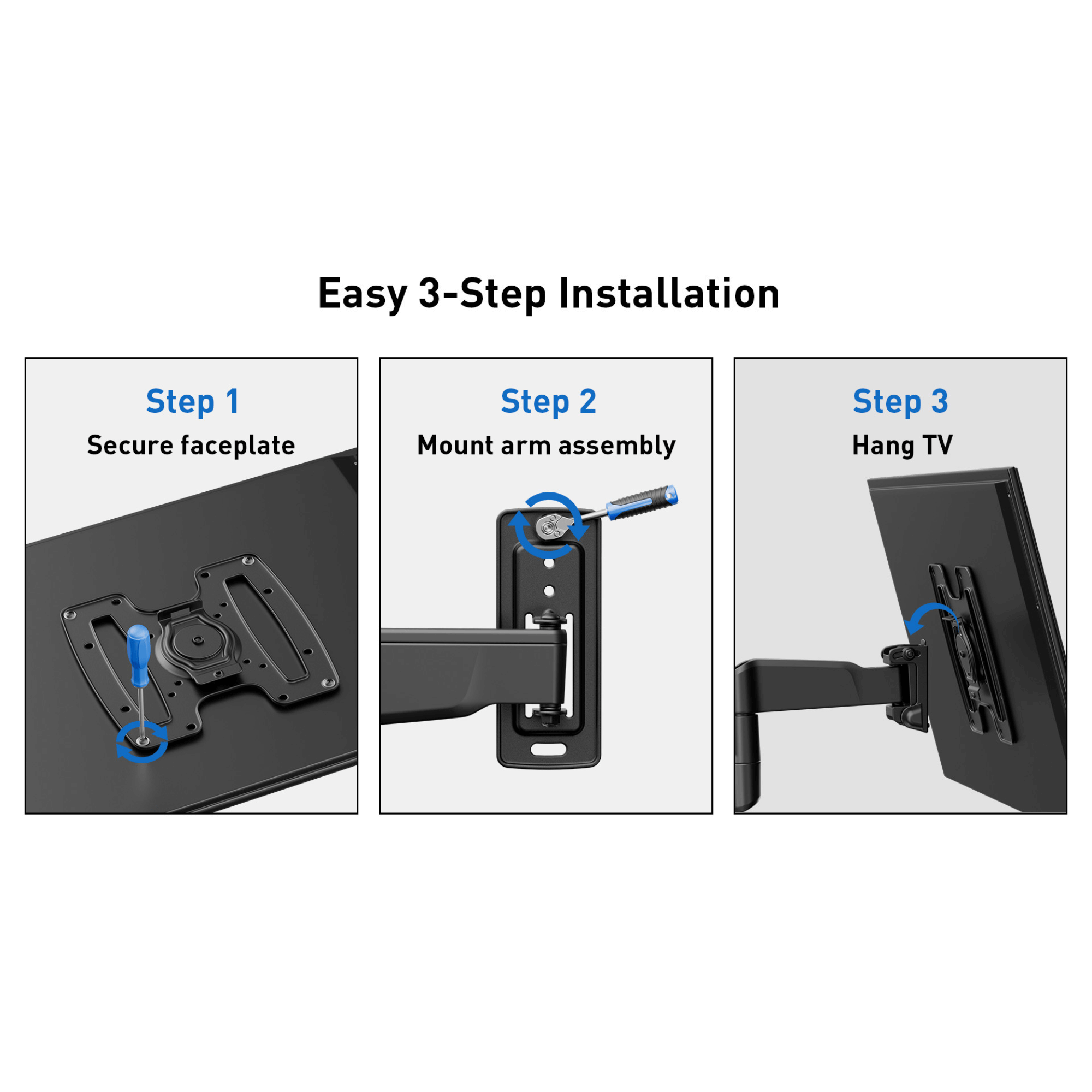 ErgoAV Small Motion TV Mount for 19" to 43" TVs