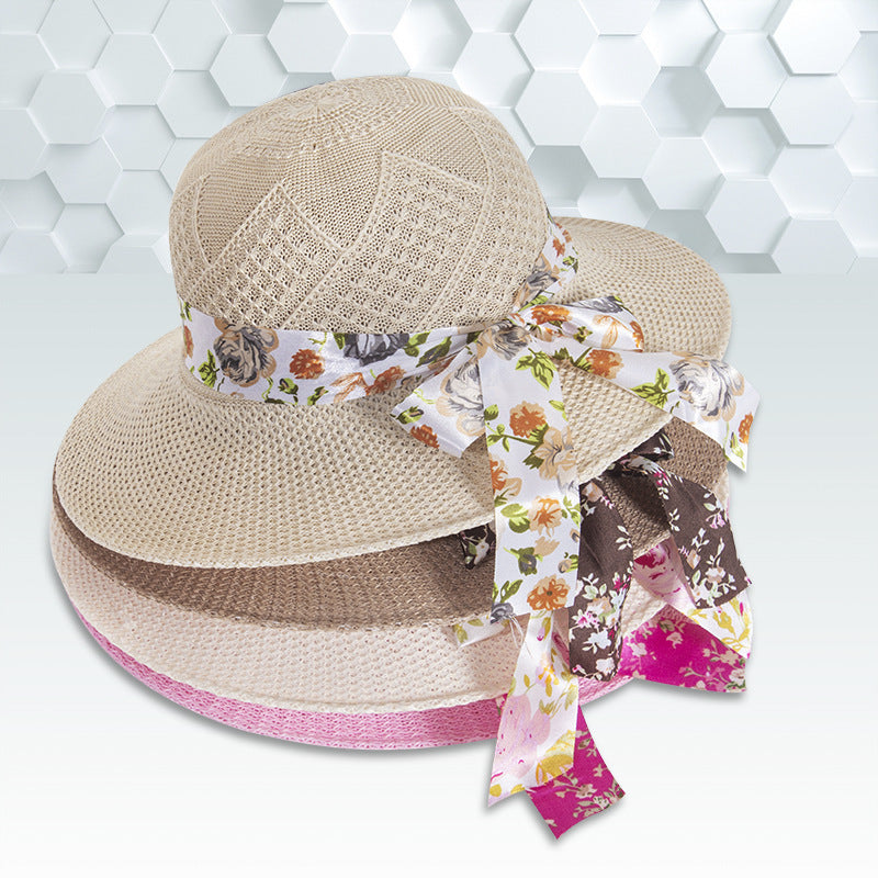Faux Raffia Women's Sun HatSunscreen