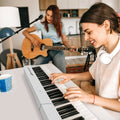 88-Key Foldable Digital Piano with MIDI and Wireless BT-White