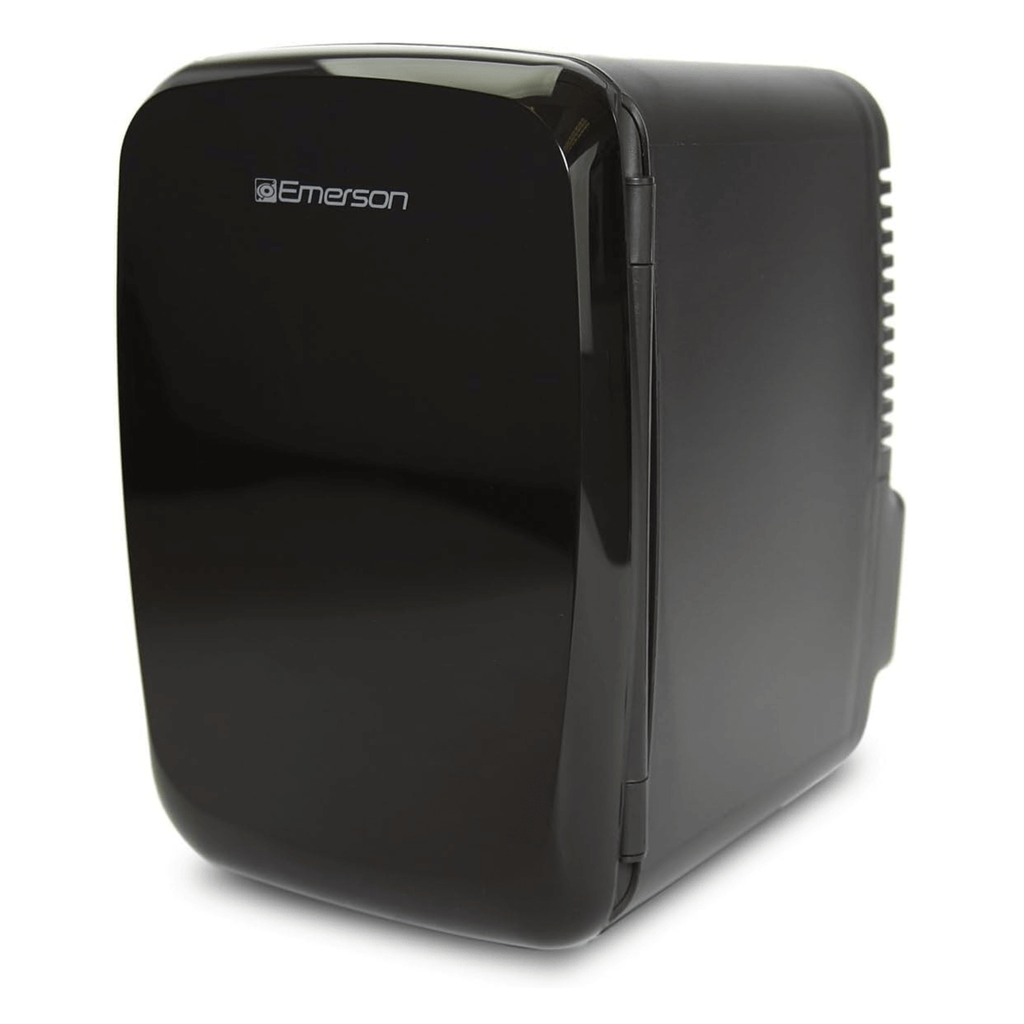 Emerson Portable Mini Fridge Cooler Quiet w Secure Latch and Holds up to 6 Cans