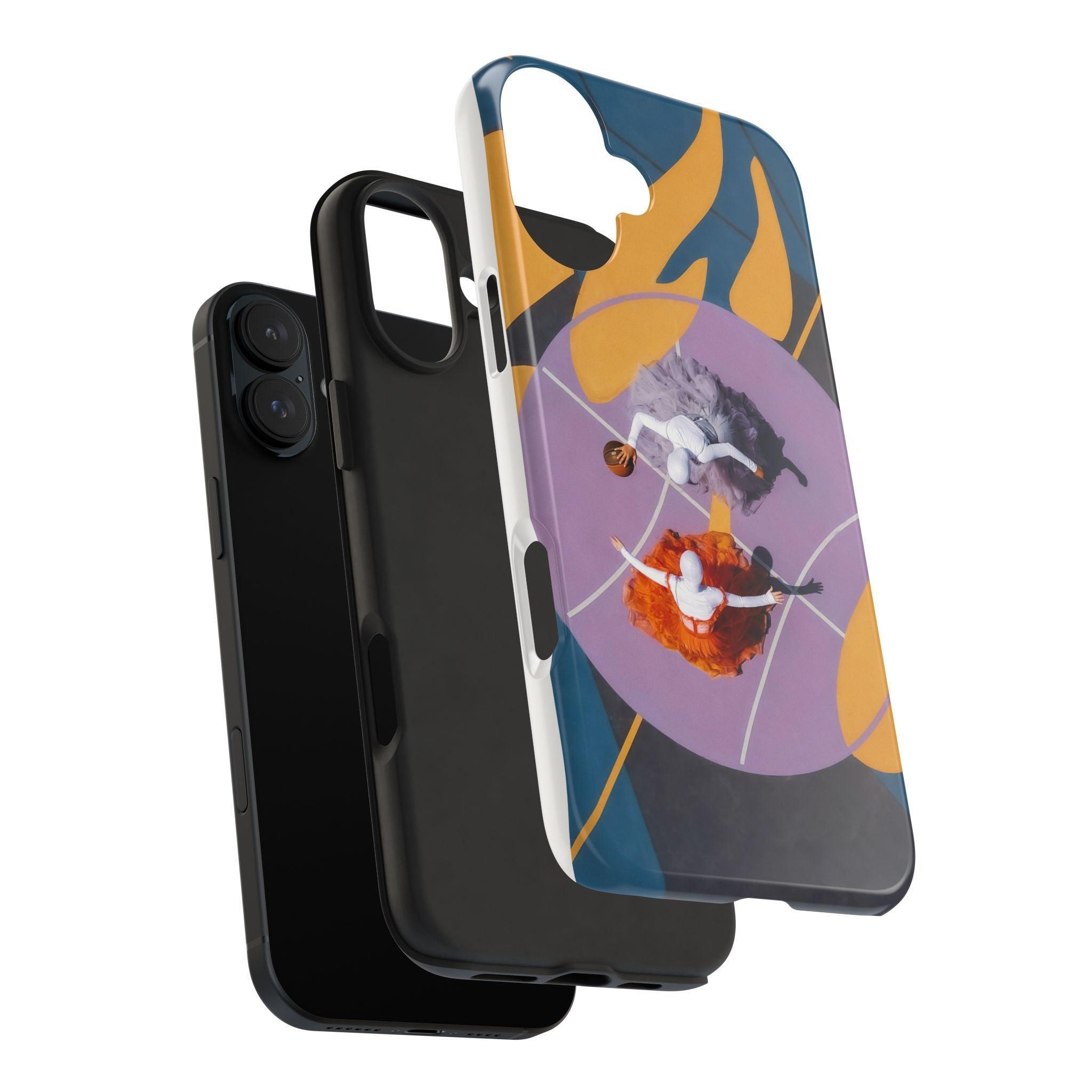 Two Womens Play basket ball Tough Phone Cases