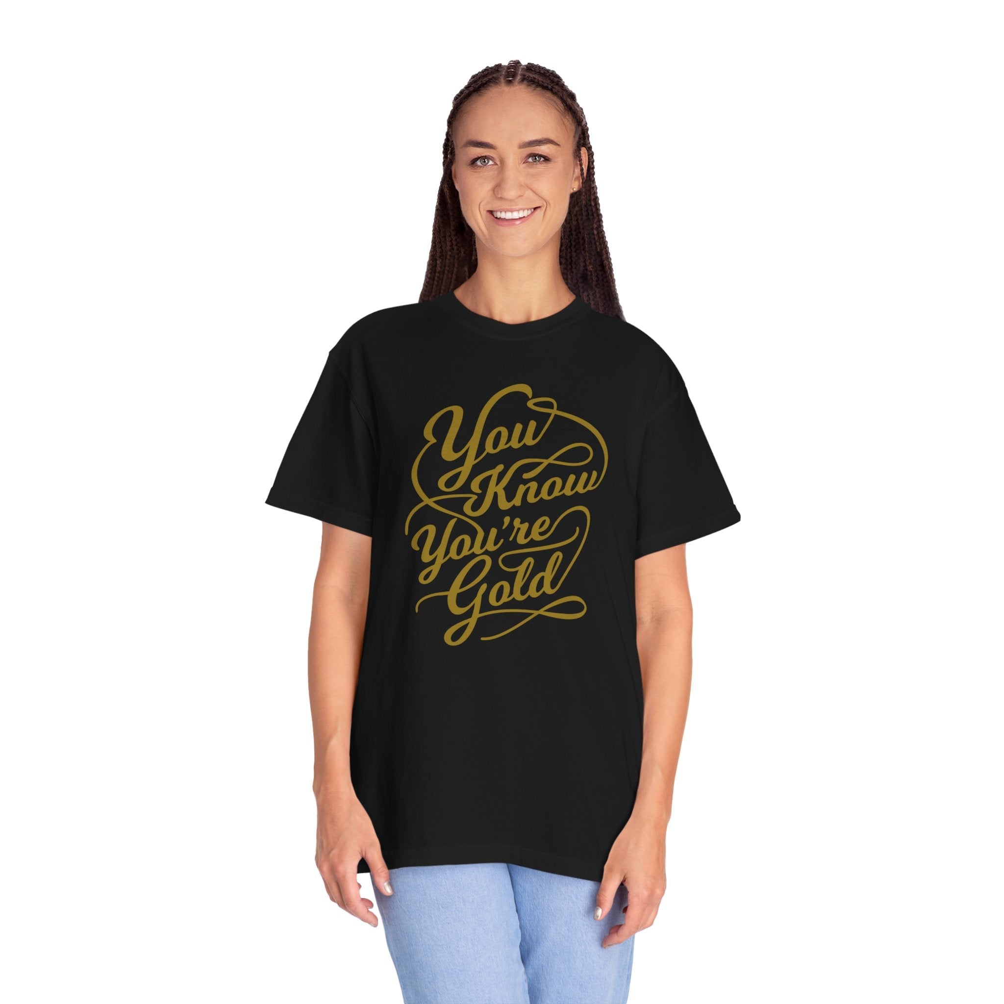 Comfort Colors Garment Dyed Unisex Shirt - Golden Vibes - DipaliZ