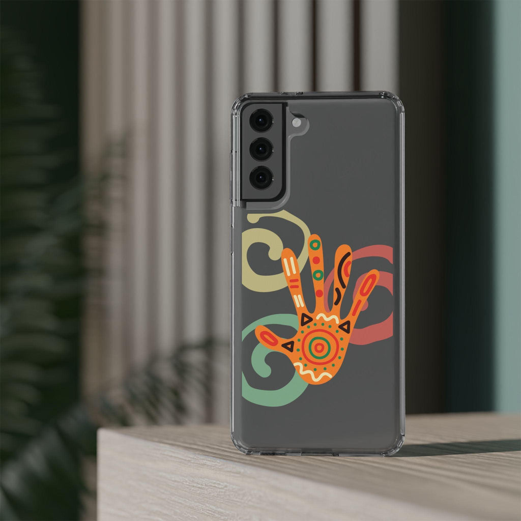 Clear Cases Colorful Hand Print design