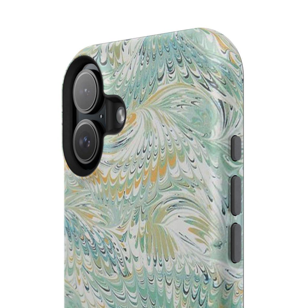 Mint Green Marbled Swirl Phone Case - Dual Layer