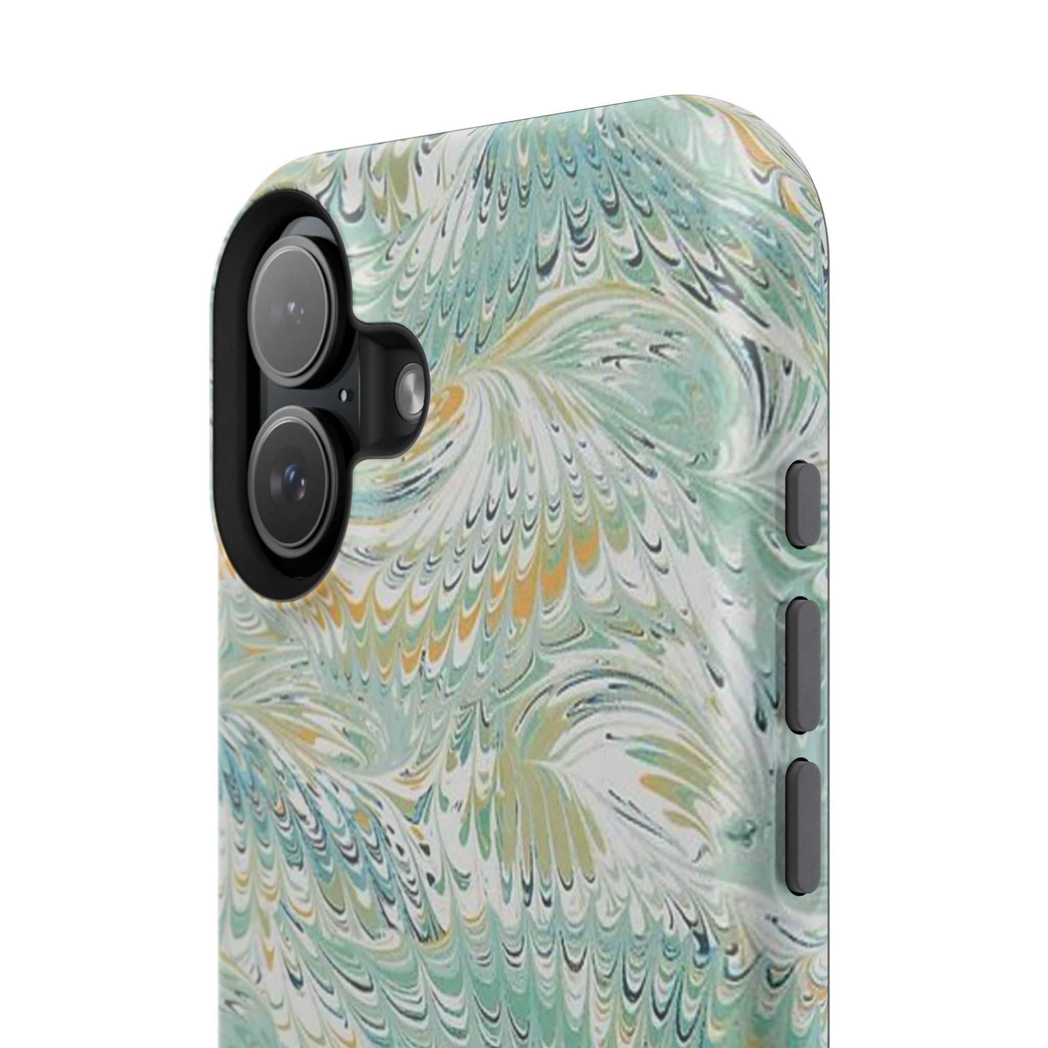 Mint Green Marbled Swirl Phone Case - Dual Layer