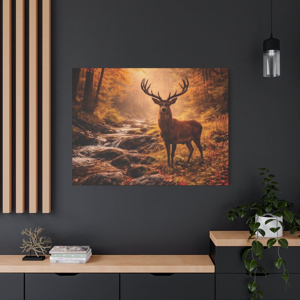Autumn Wilderness Deer Canvas Wall Art