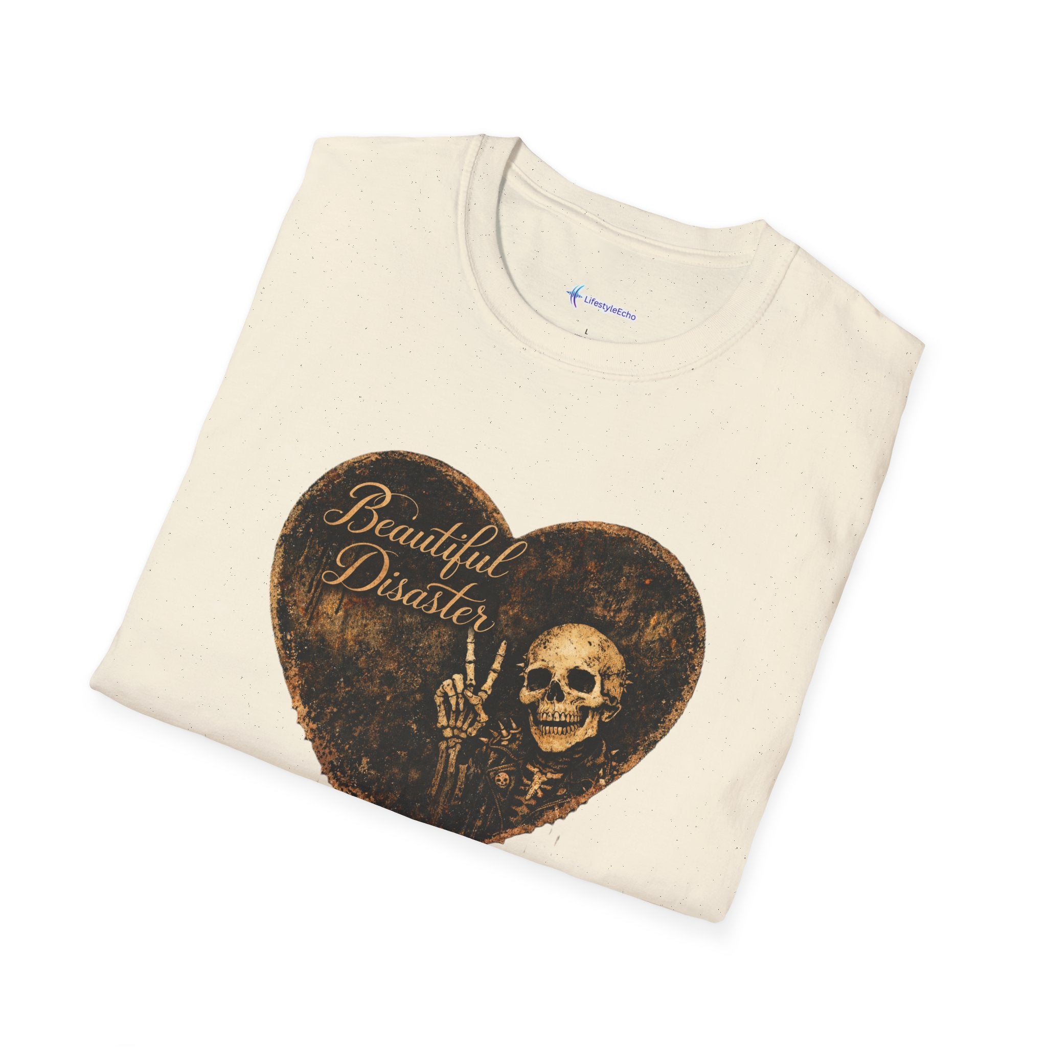 Beautiful Disaster Heart T-Shirt — Heart Graphic 'Beautiful Disaster' Tee