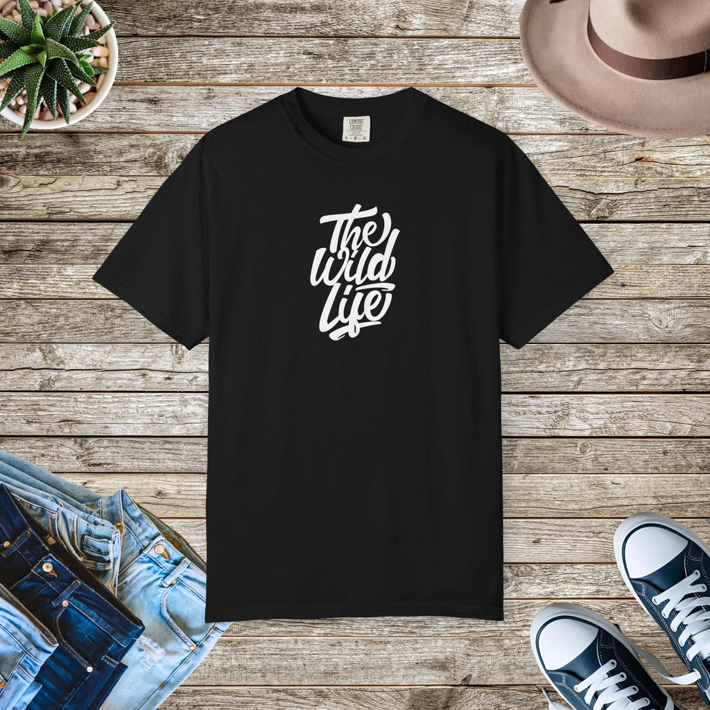Wild Life Typography Tee - Garment Dyed Comfort Cotton - DipaliZ