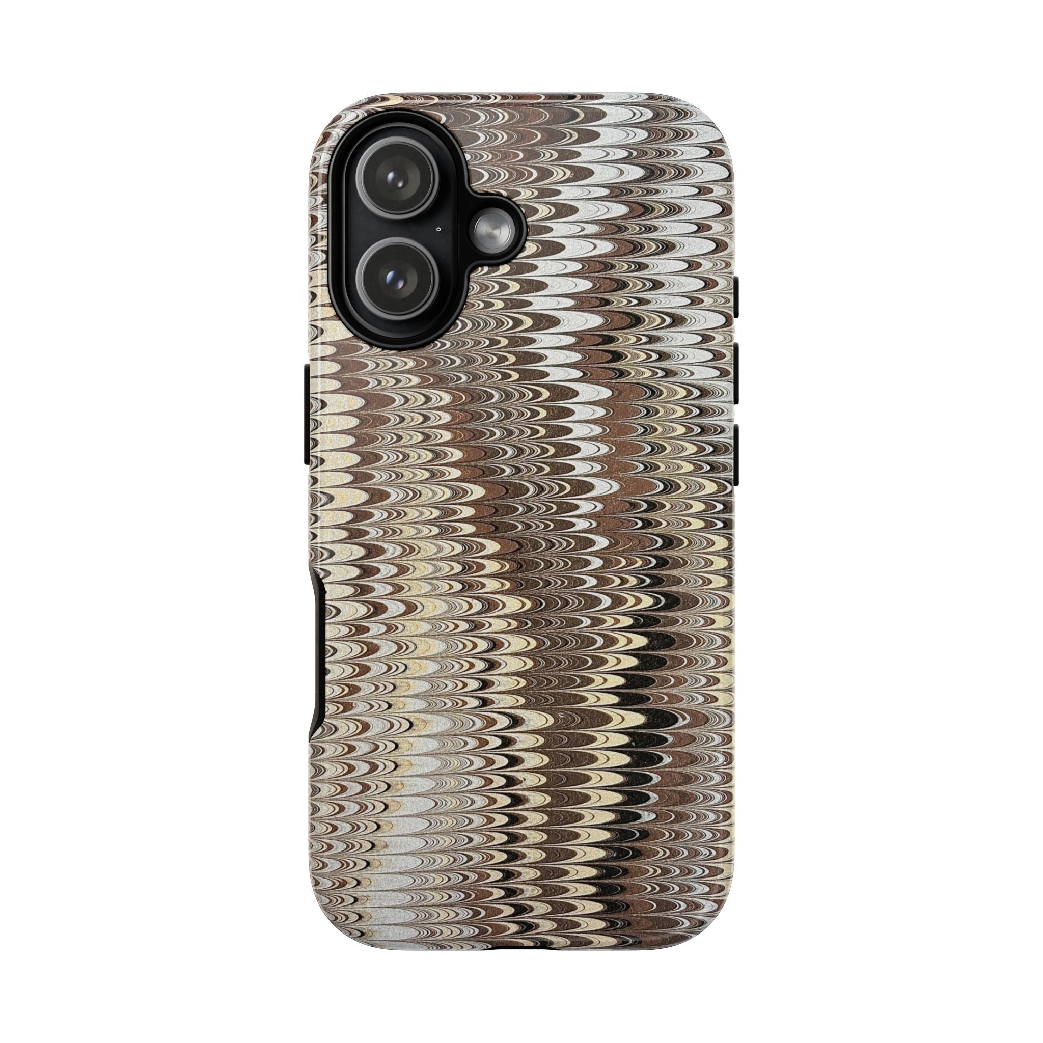 Neutrals Marbled Florentine Design Durable Phone Case - Dual Layer - Matte or Glossy