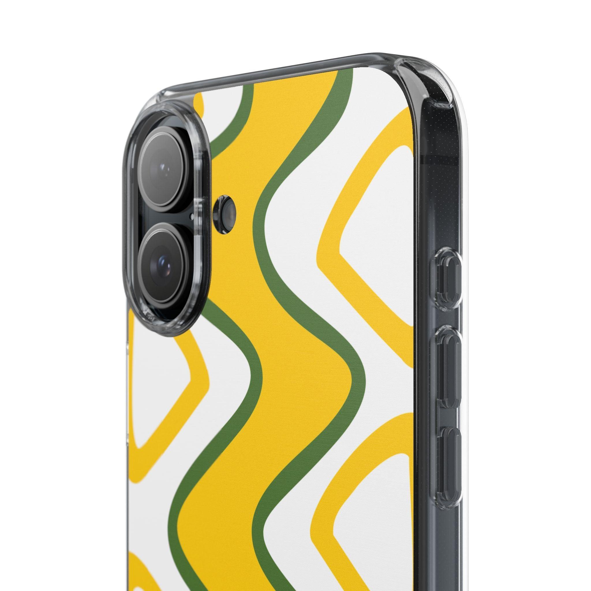 Bright Yellow Abstract With Shape Clear Cases