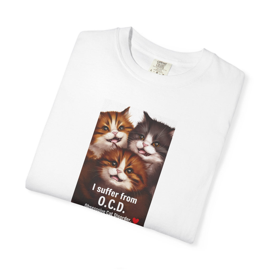 Obsessive Cat Disorder Tee - Comfort Colors Cotton - DipaliZ
