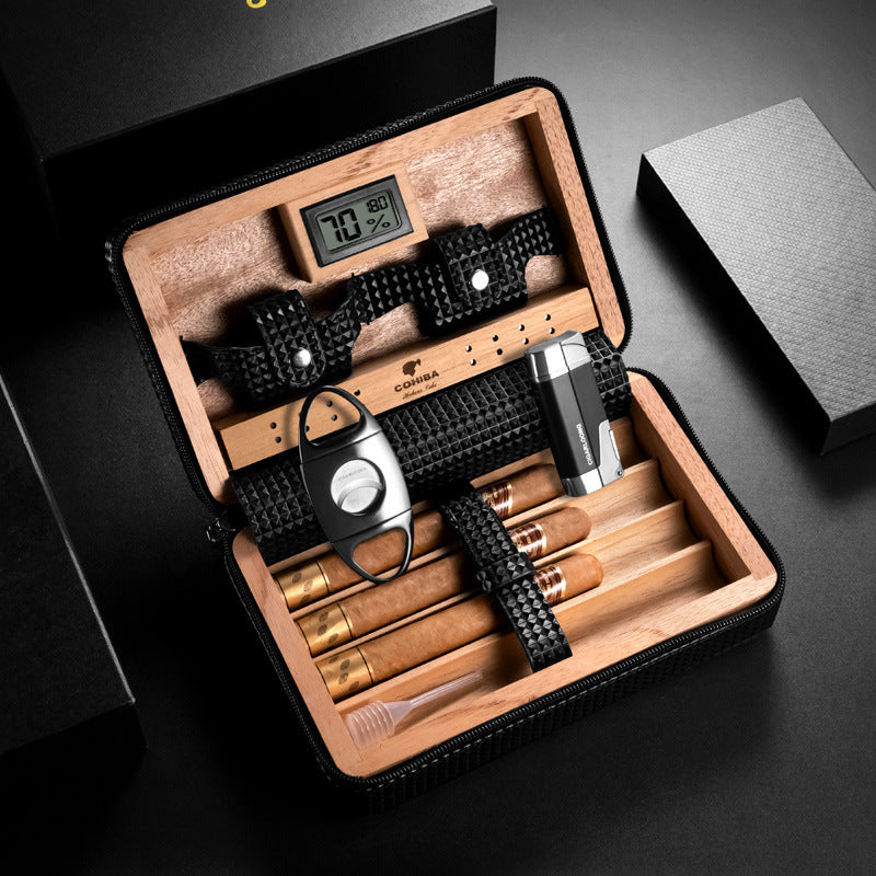 Cigar Box Mellow Cedar Wood Cuban Cigar Smoking Set