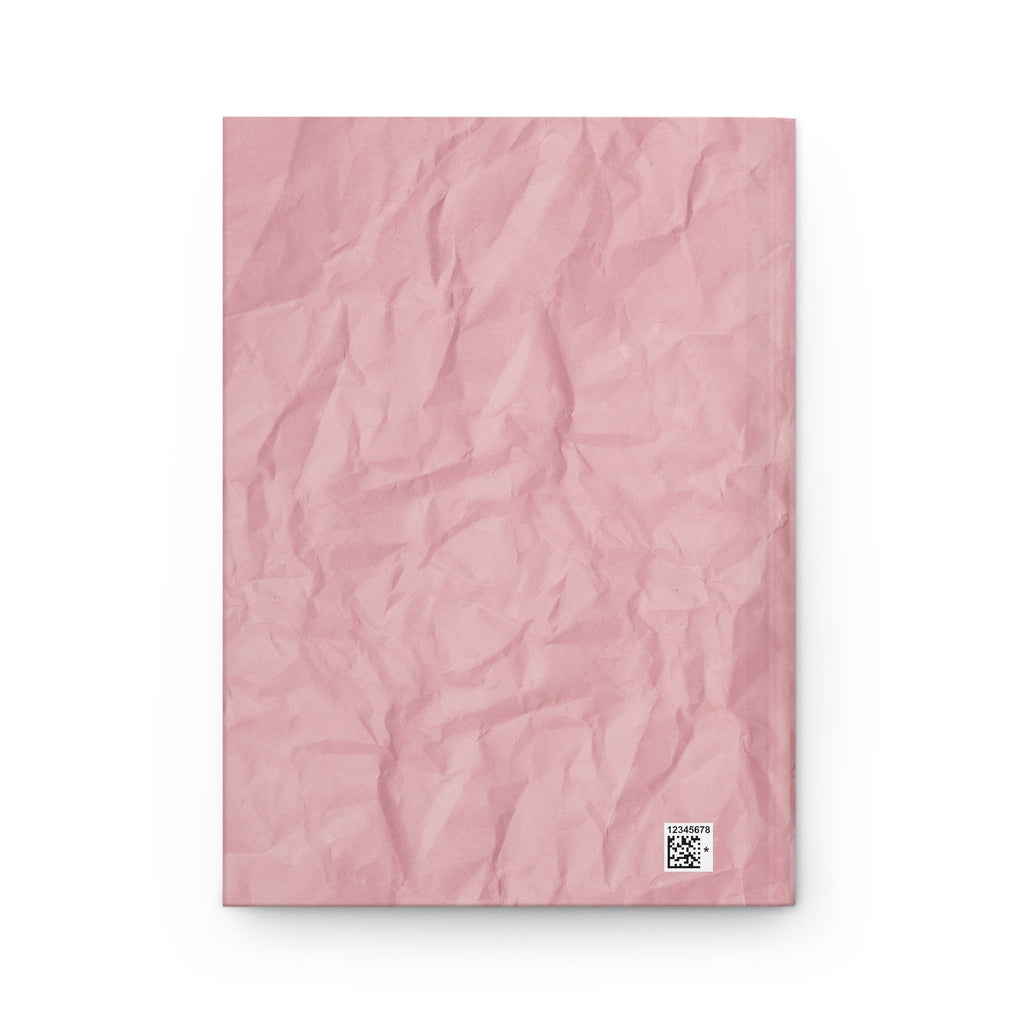 Pink Crinkled Paper Design, Artistic Notebook, Writing Diary, Lined - Unique Gift
