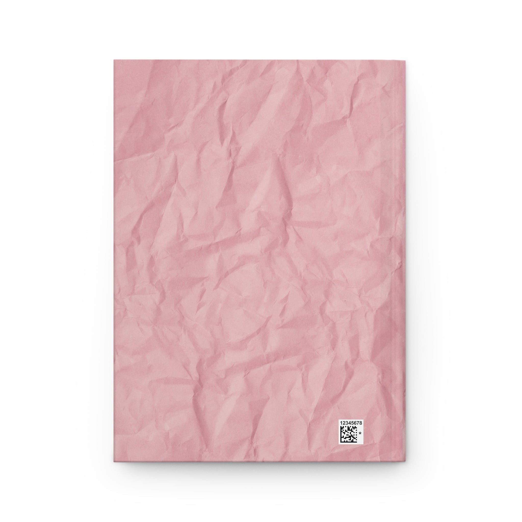 Pink Crinkled Paper Design, Artistic Notebook, Writing Diary, Lined - Unique Gift