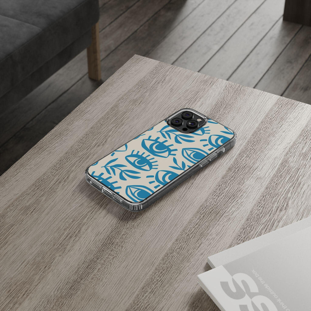 Eyes And Leaves  Pattern Clear Cases