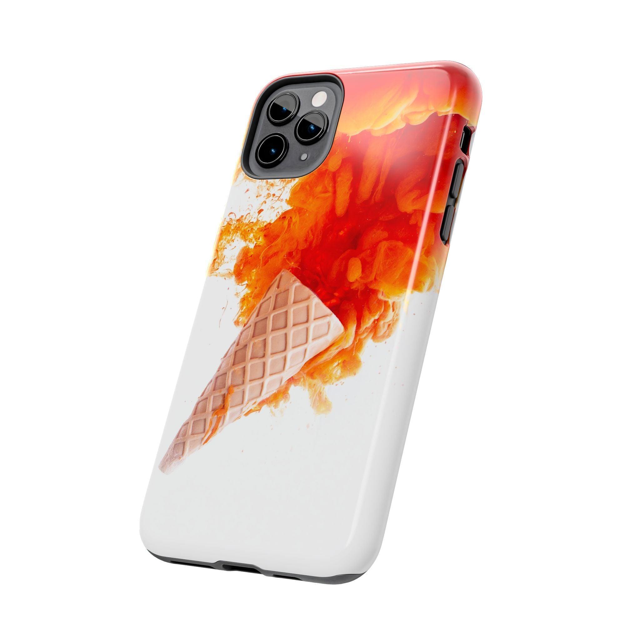 Ice Cream With Flame Of Colors Tough Phone Cases