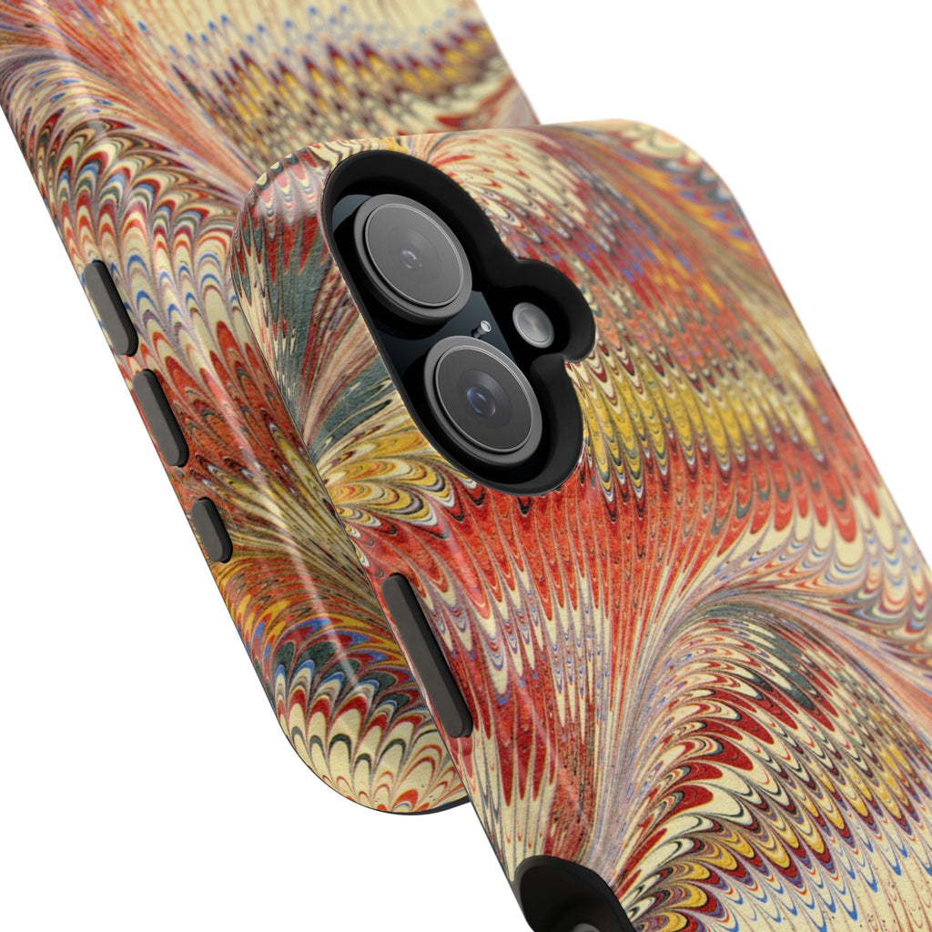 Rust and Gold Italian Vintage Marble Design Durable Phone Case for Apple + Samsung