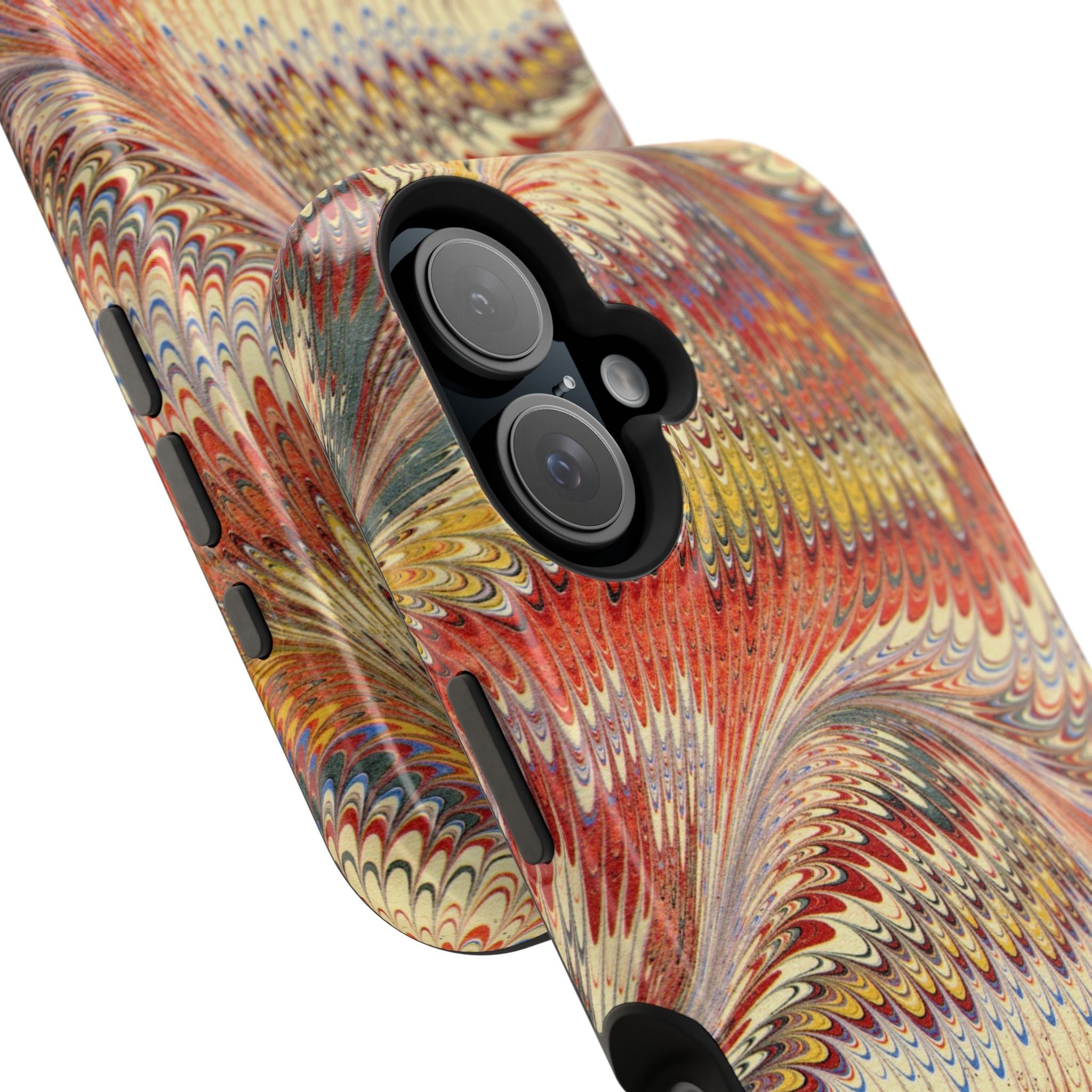 Rust and Gold Italian Vintage Marble Design Durable Phone Case for Apple + Samsung