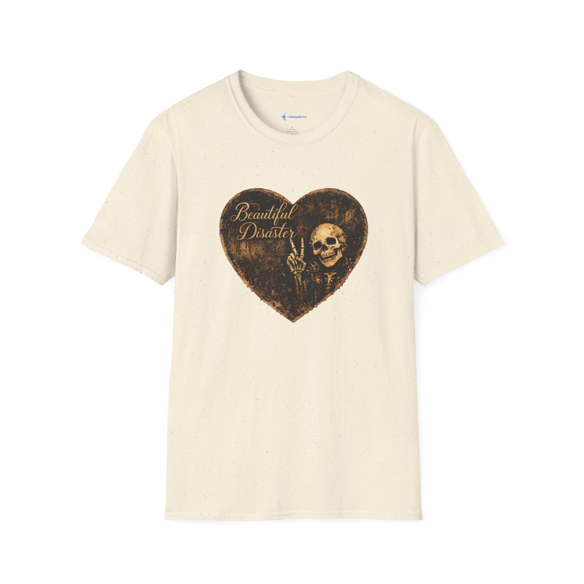 Beautiful Disaster Heart T-Shirt — Heart Graphic 'Beautiful Disaster' Tee