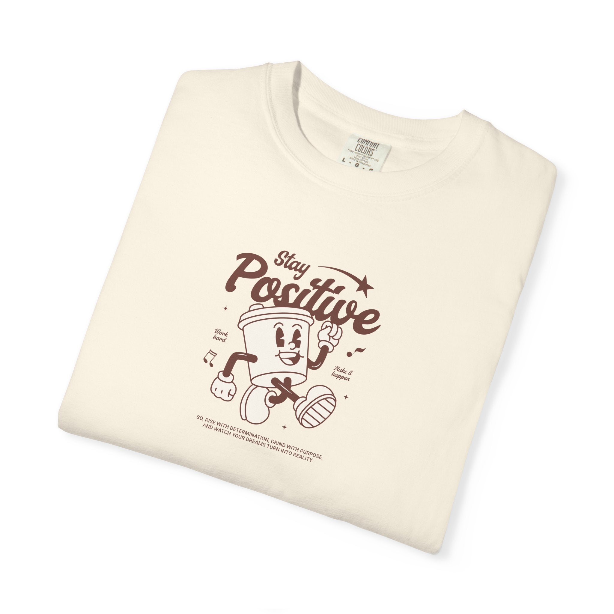Think Positive Cotton Tee - Inspirational Unisex Comfort - DipaliZ
