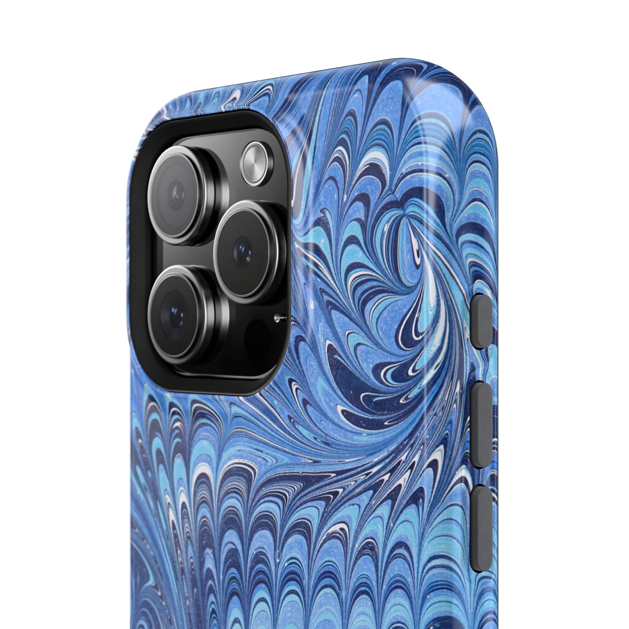 Blue Marbled Swirl Phone Case - Dual Layer Case
