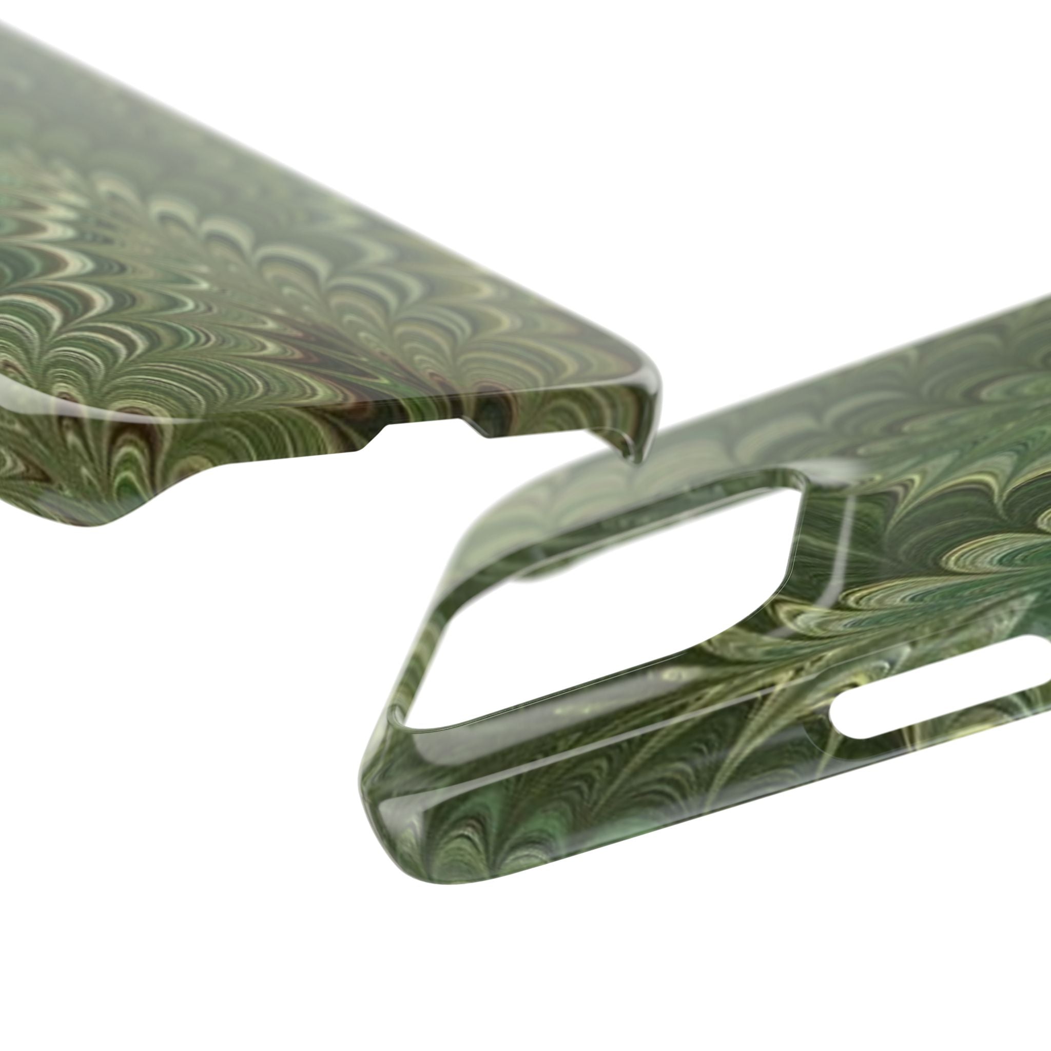 Green Marbled Phone Case