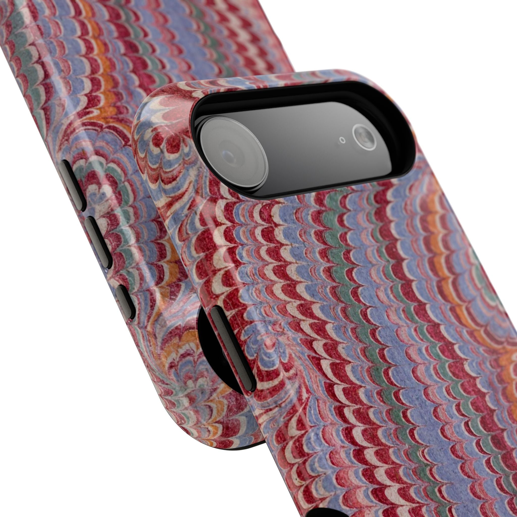 Burgundy and Lavender Hues Italian Vintage Marble Design Phone Case for Apple + Samsung