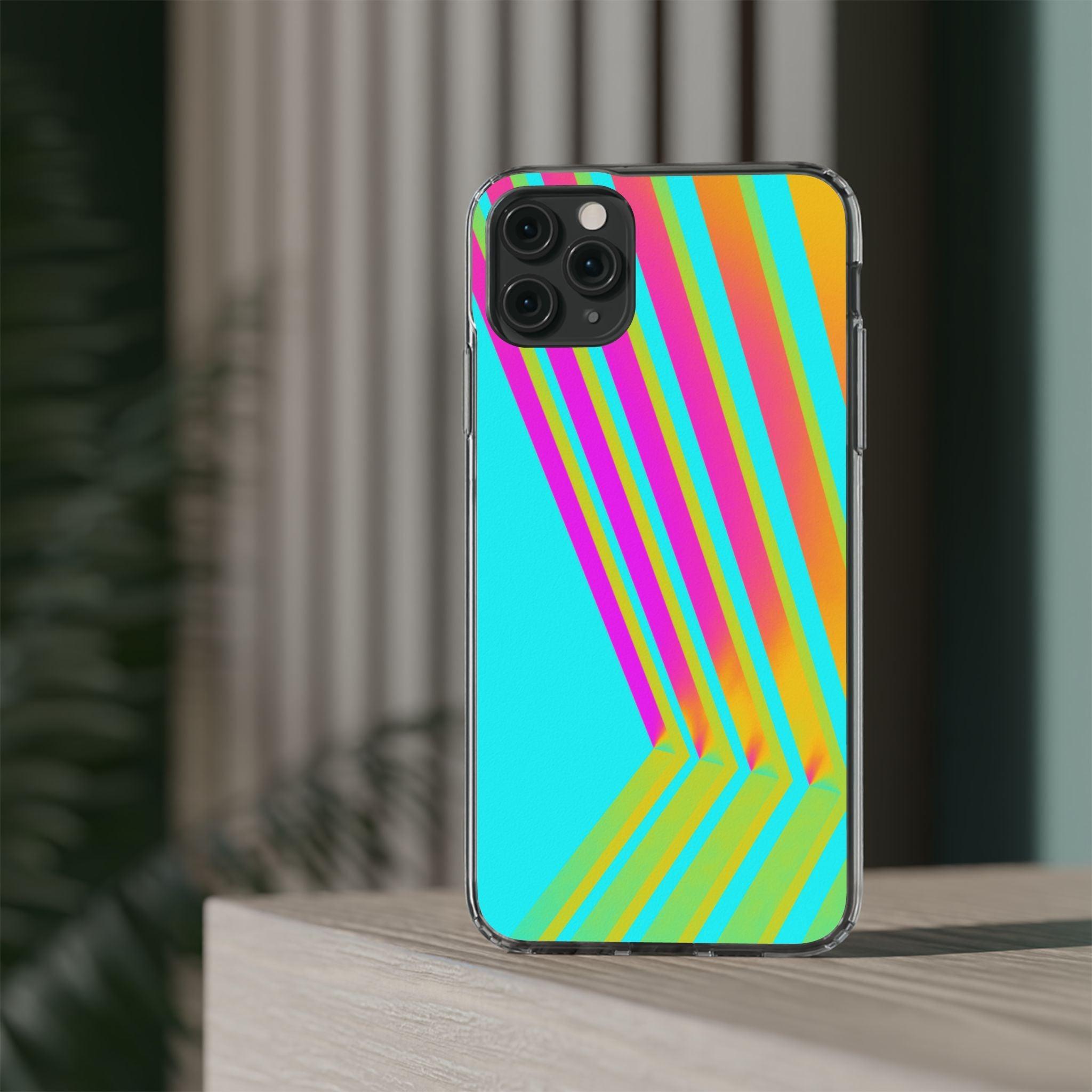 Abstract Pattern With Vibrant Color Clear Cases