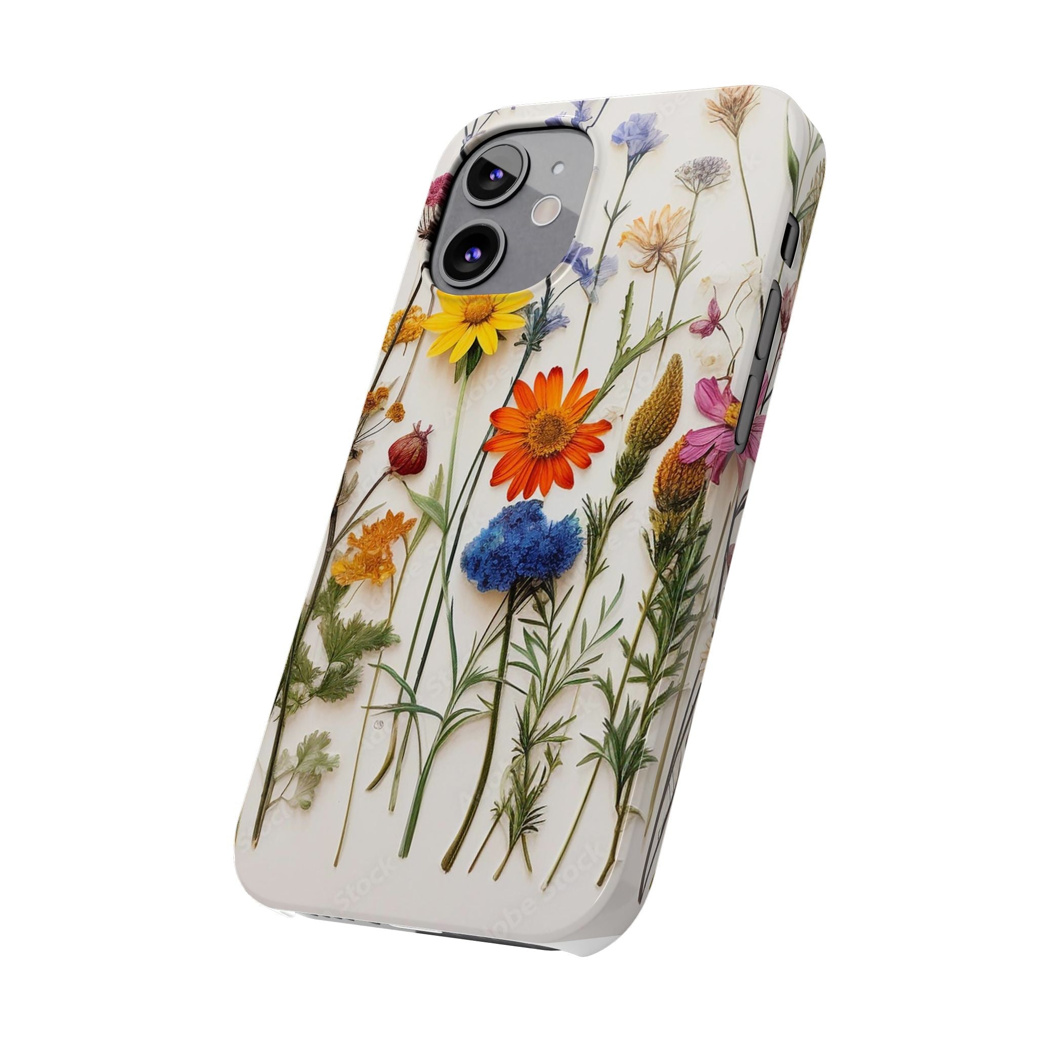 Floral Phone Cases, Slim Protective Cover, Pressed Flowers Design, iPhone 17 Case, Botanical Phone Accessories, Floral Theme Phone Case