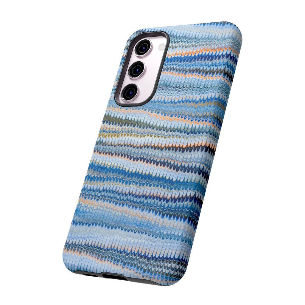 Blue Marbled Phone Cases iPhone 16 + Samsung + Apple + Google