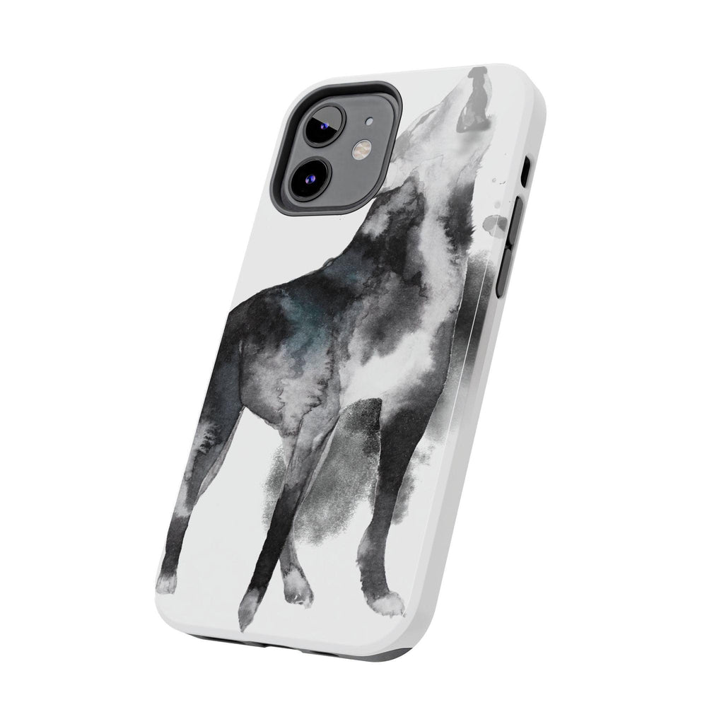 Black and White Dog Printed Tough Phone Cases