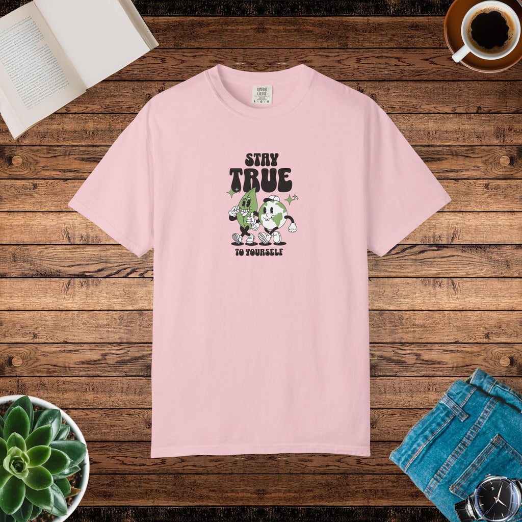 Relaxed Fit Tee - Earth Leaves Cozy Comfort Colors - DipaliZ