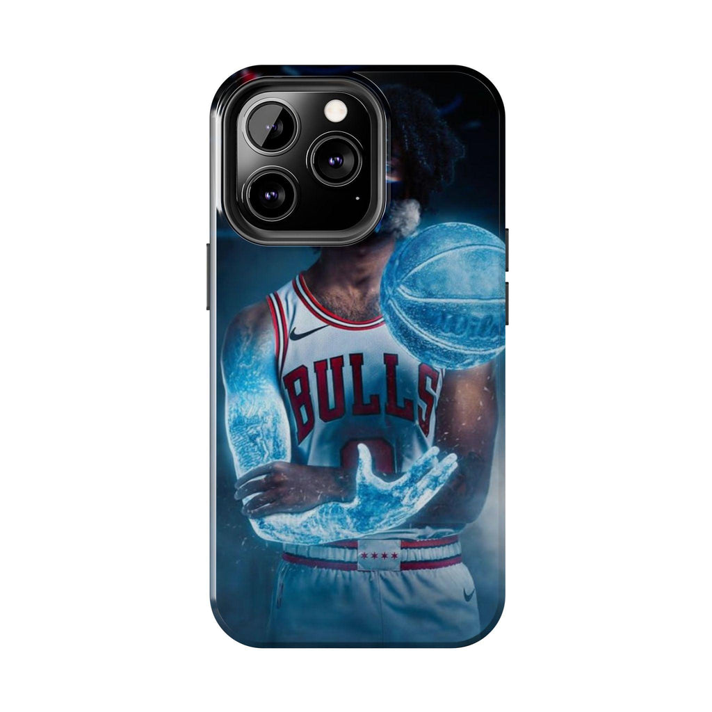 Coby White Chicago Bulls NBA Basketball Printed Tough Phone Case for iPhone & Samsung Galaxy - Dynamic Player Action Design