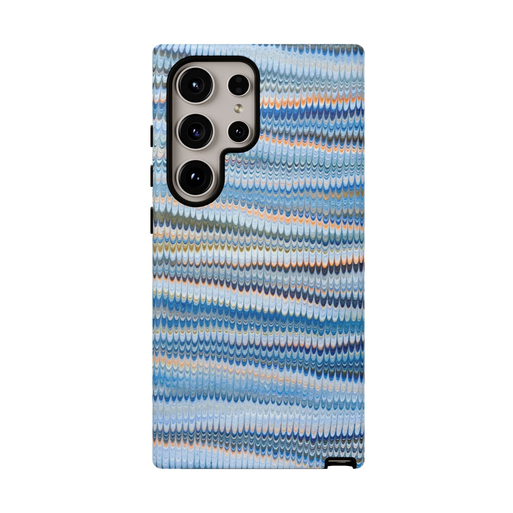 Blue Marbled Phone Cases iPhone + Samsung - all models, Vintage Marbled Design - Tough Cases
