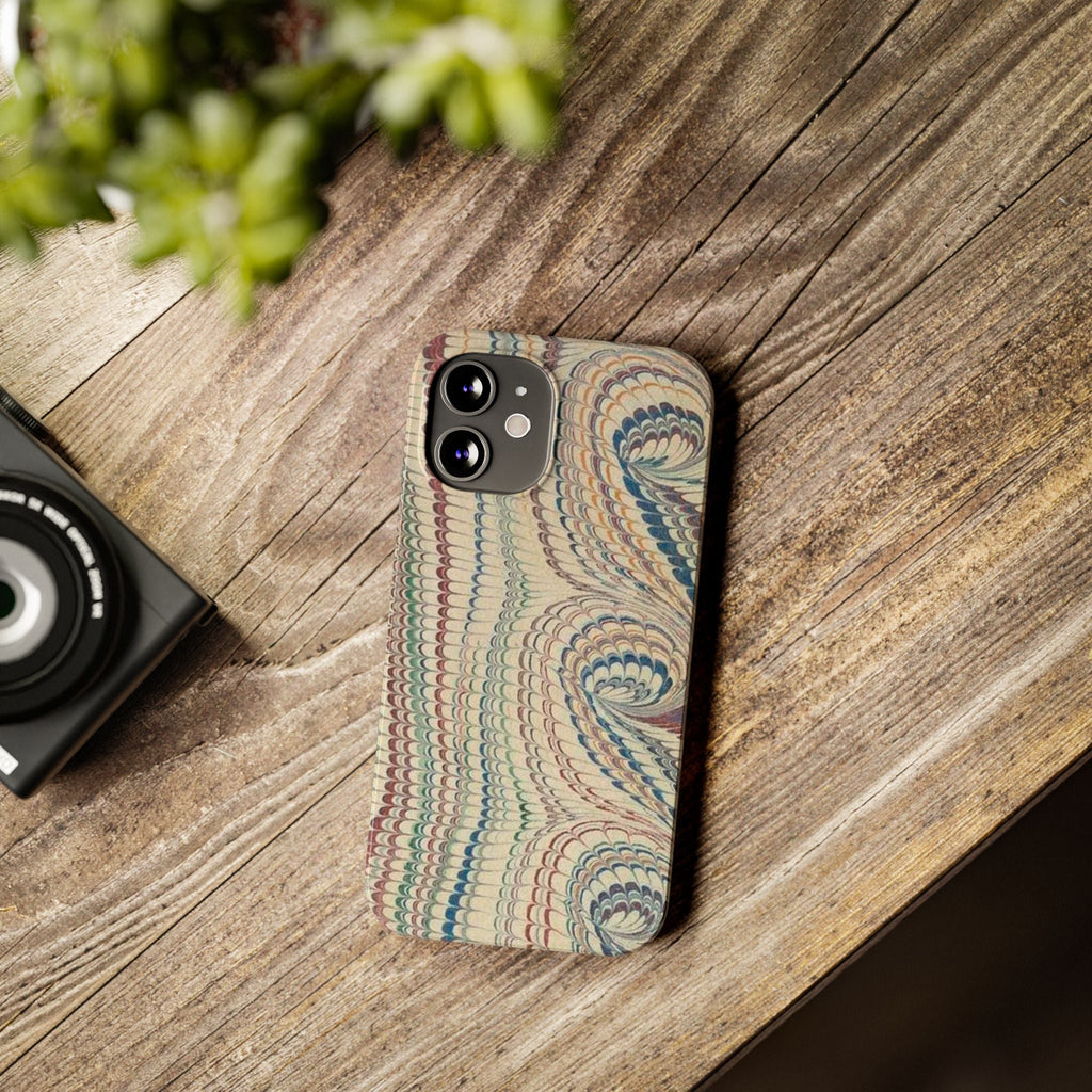 Beige and Neutrals Italian Vintage Marbled Paper Design on iPhone 17 + All Cases