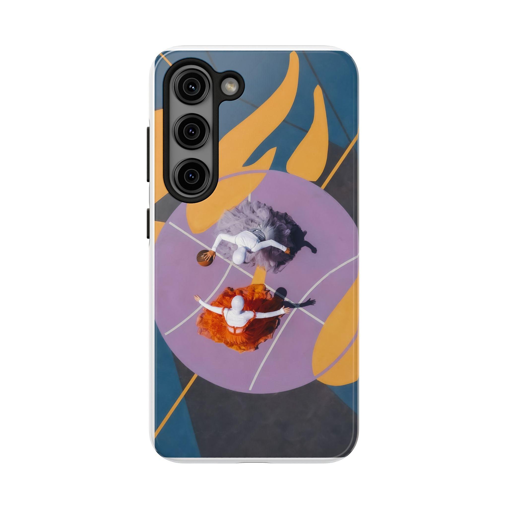 Two Womens Play basket ball Tough Phone Cases