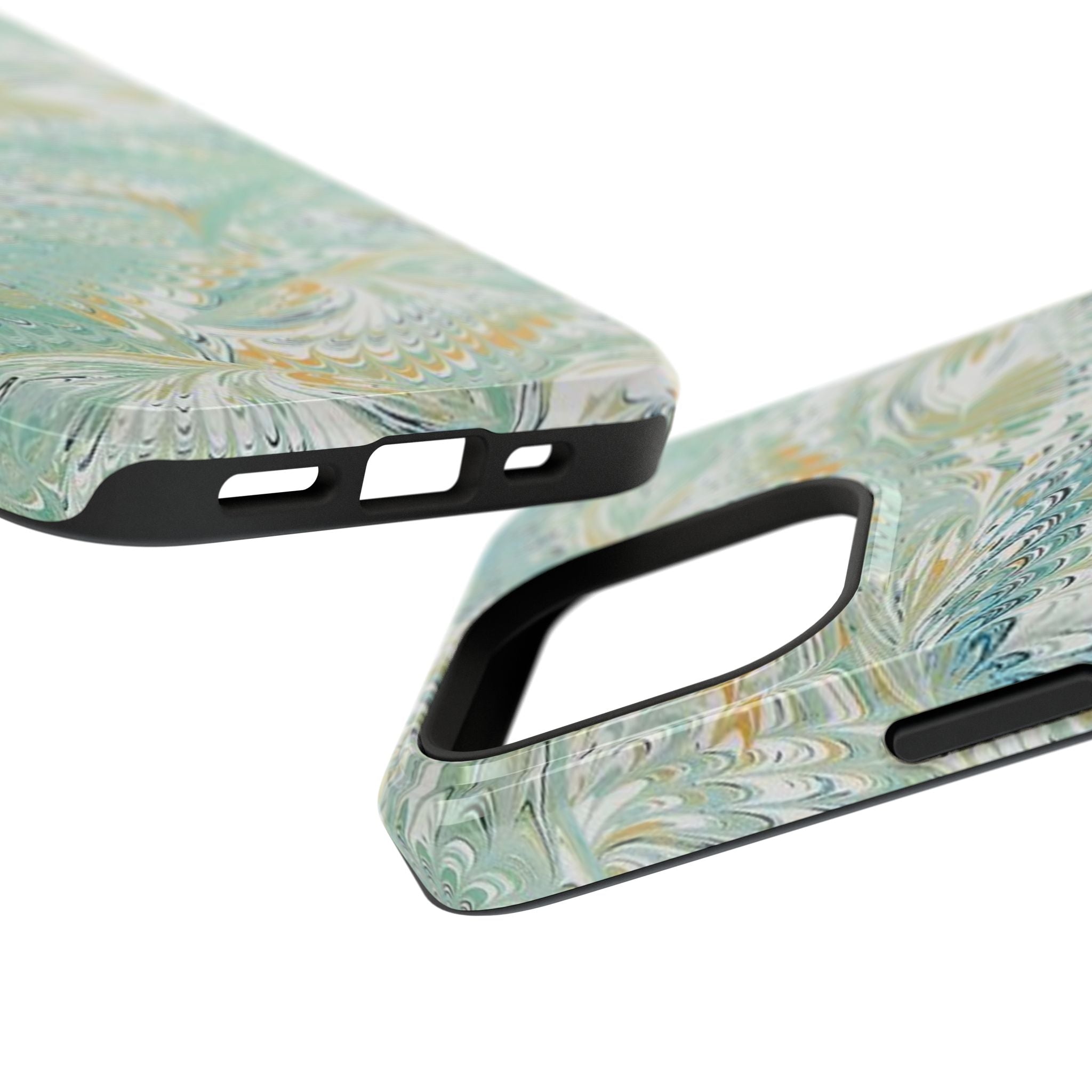 Mint Green Marbled Swirl Phone Case - Dual Layer