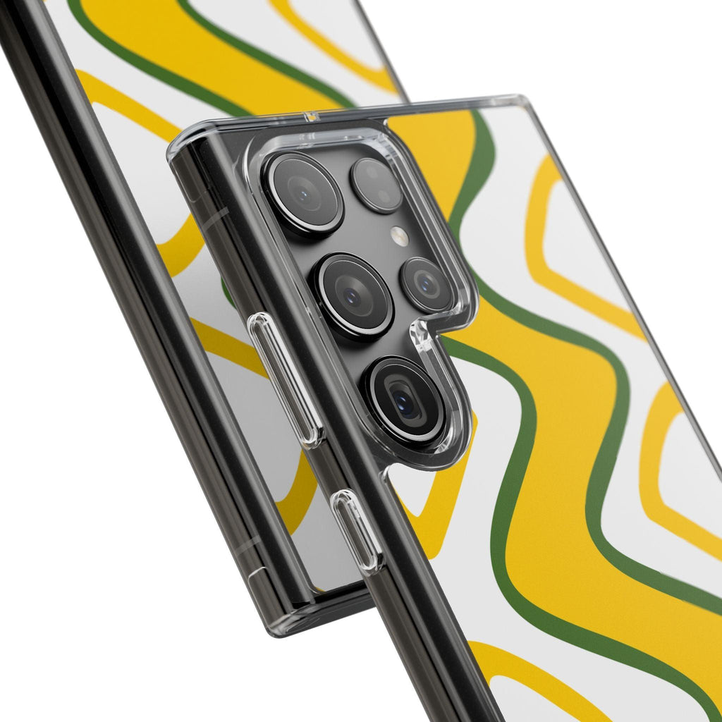 Bright Yellow Abstract With Shape Clear Cases