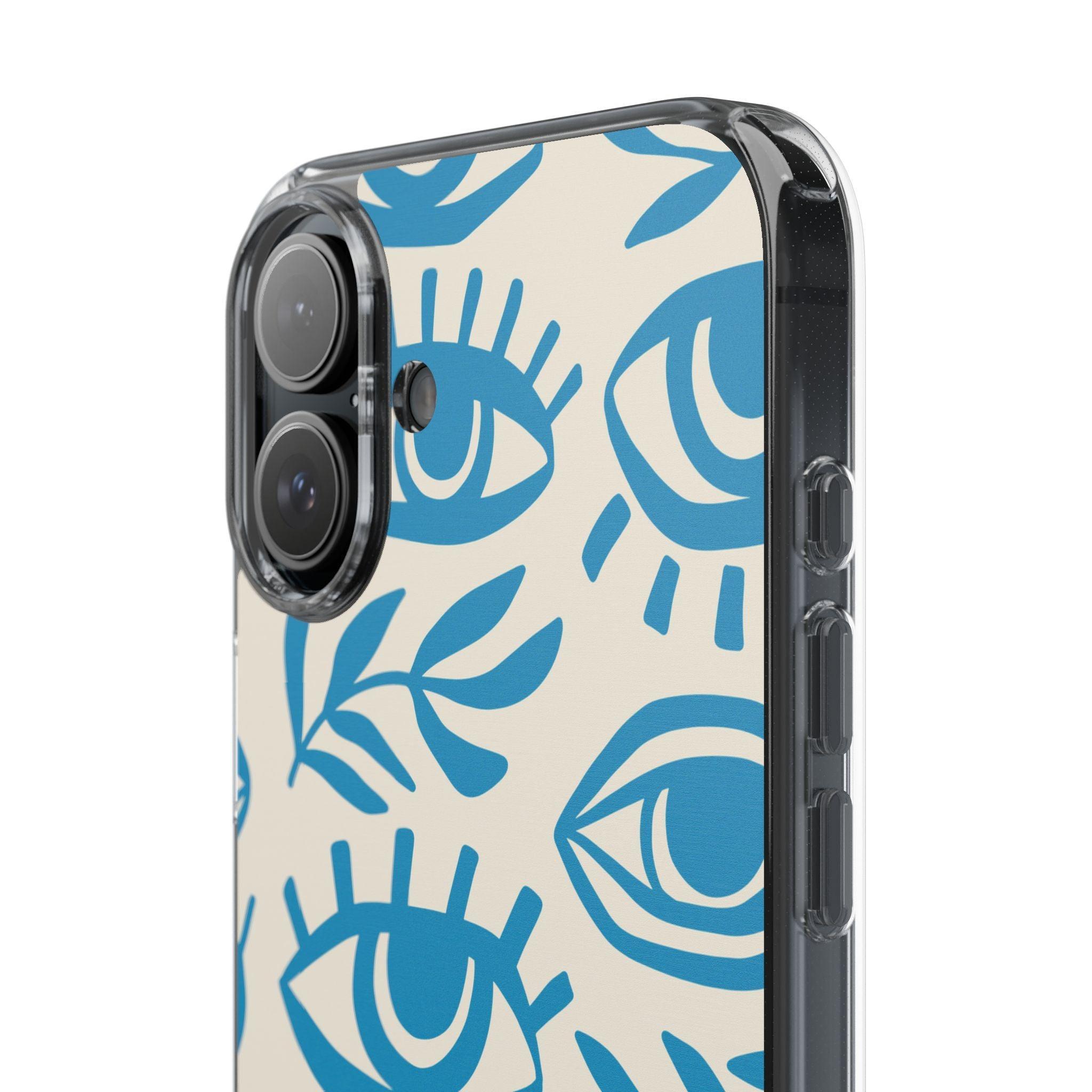 Eyes And Leaves  Pattern Clear Cases