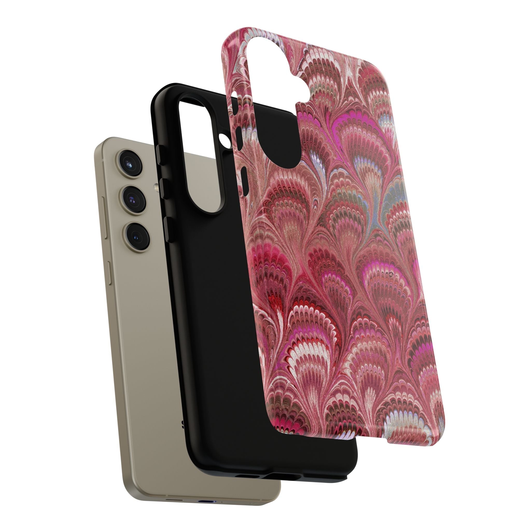 Shades of Pink Marbled Phone Case —  Dual Layer - Tough Protective Phone Cover