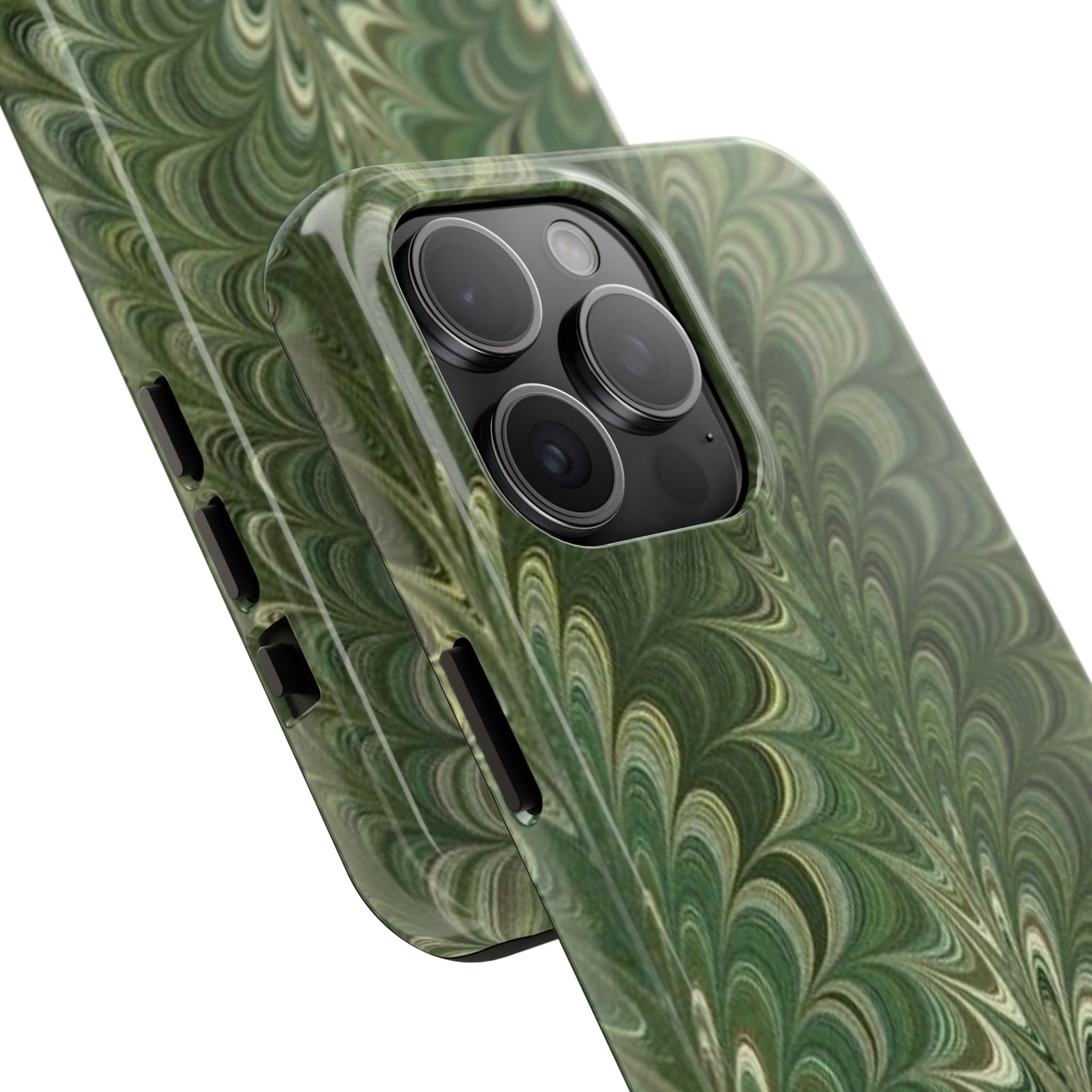 Deep Green Marble Italian Durable Phone Case