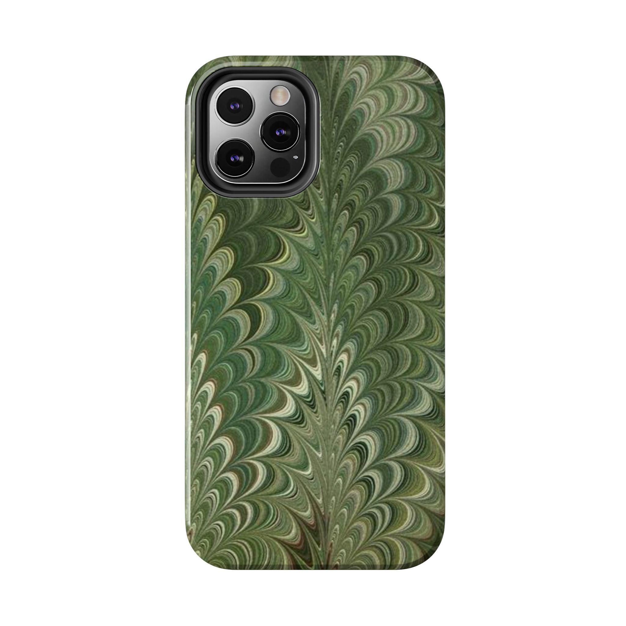Deep Green Marble Italian Durable Phone Case