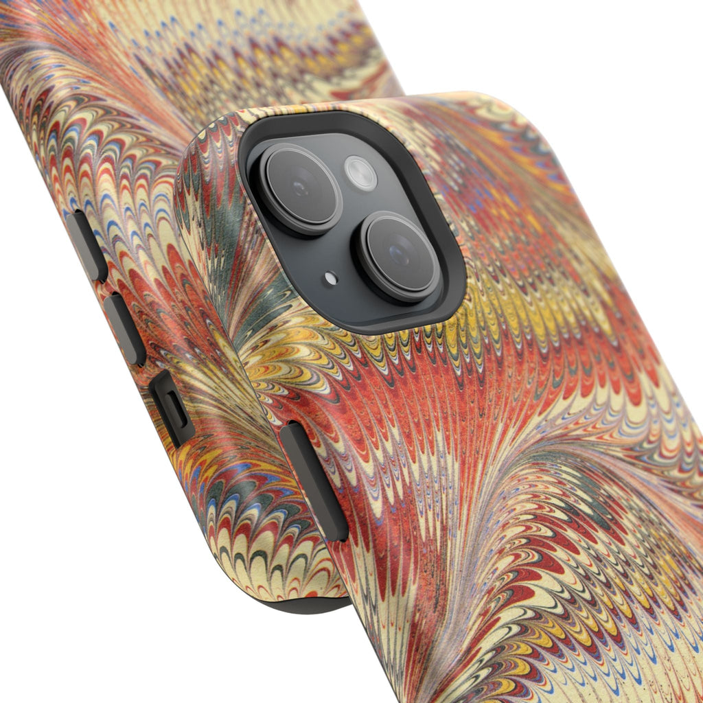 Rust and Gold Italian Vintage Marble Design Durable Phone Case for Apple + Samsung