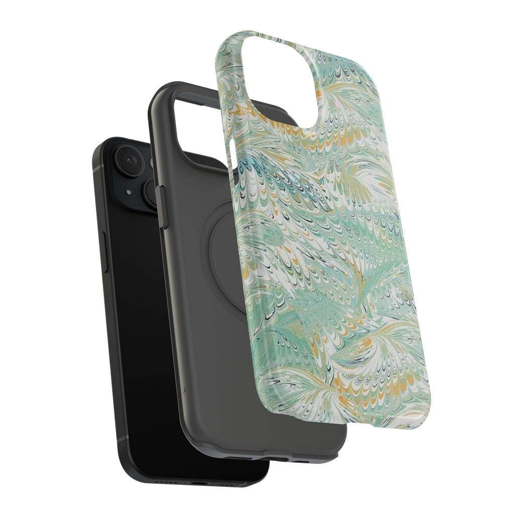 Mint Green Marbled Swirl Phone Case - Dual Layer