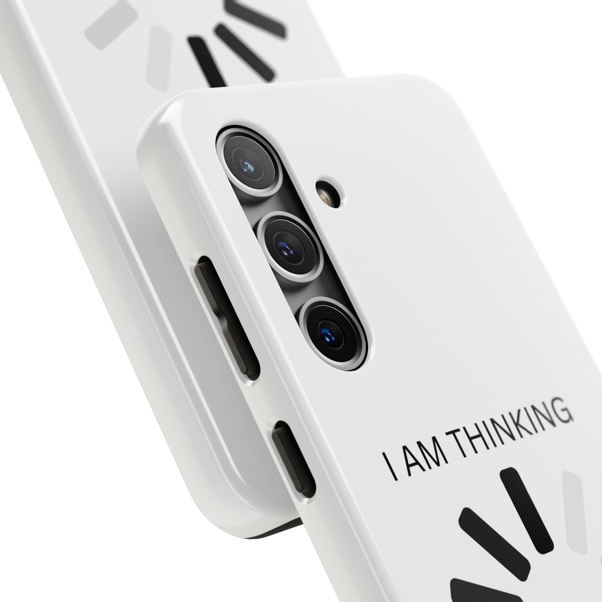 I Am Thinking To Much Text Printed Tough Phone Cases