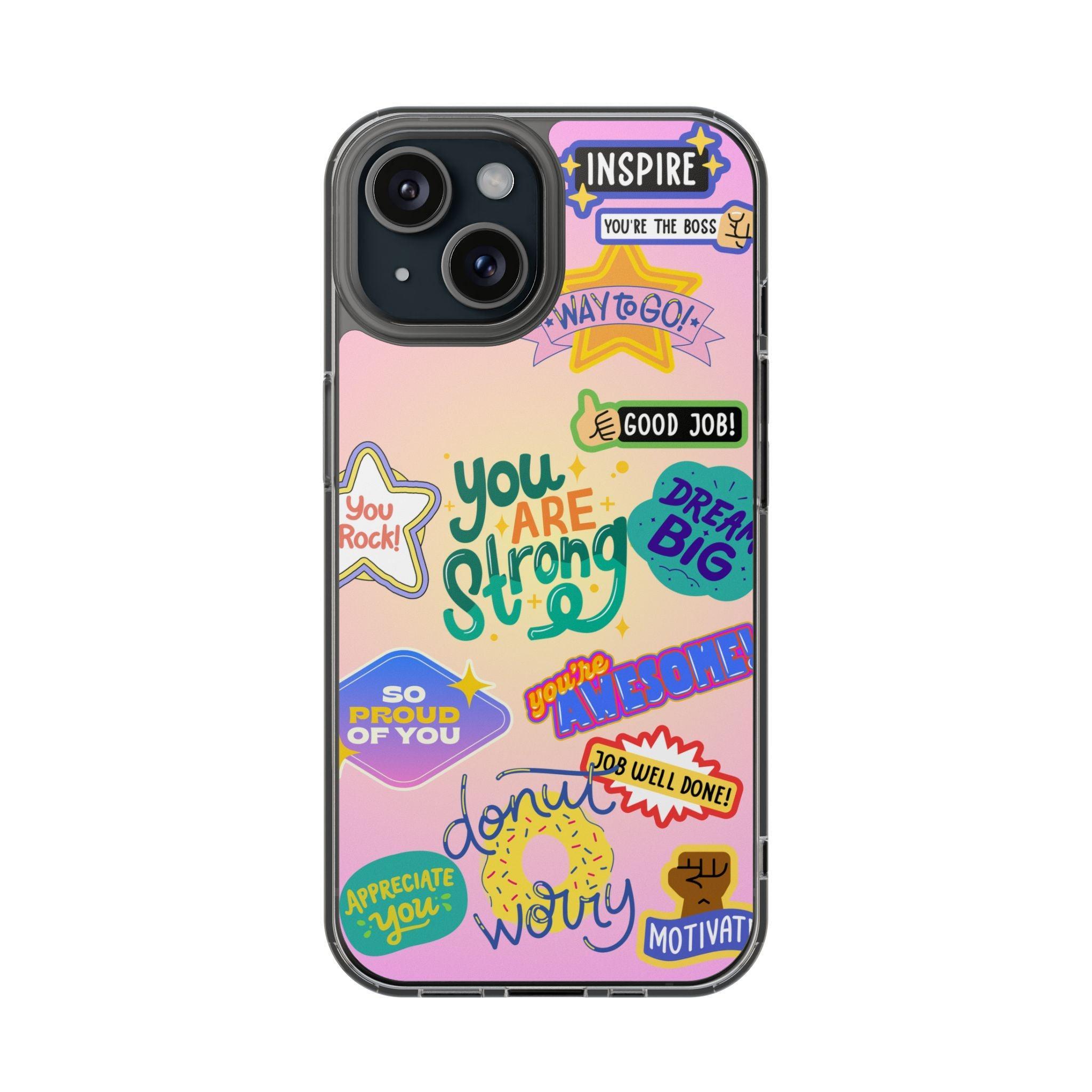 Motivational Stickers Clear Case