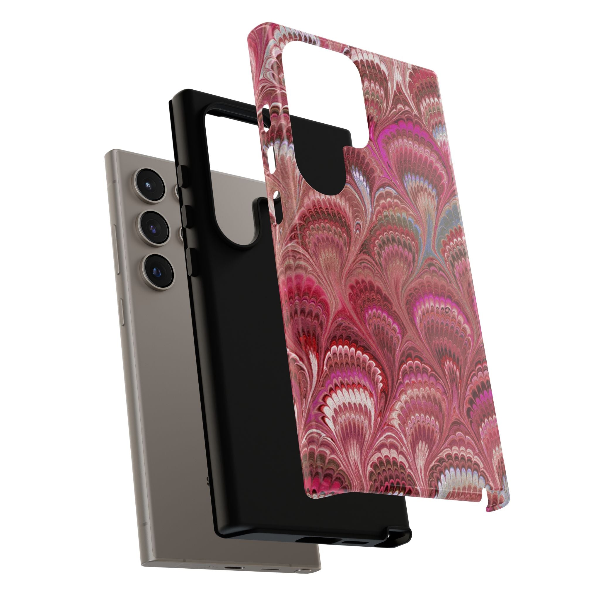Shades of Pink Marbled Phone Case —  Dual Layer - Tough Protective Phone Cover